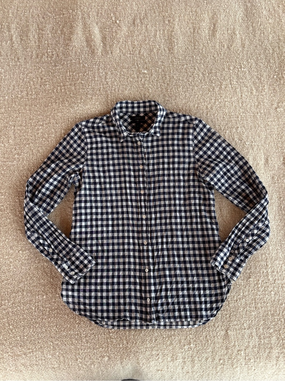 Gingham Cotton Boyfriend Button Down
